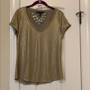 White House Black Market Metallic Top
